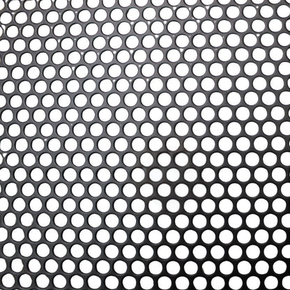 2' x 4' Black Metal Finish Mesh Grill Sheet Staggered Row with 3/16" Holes