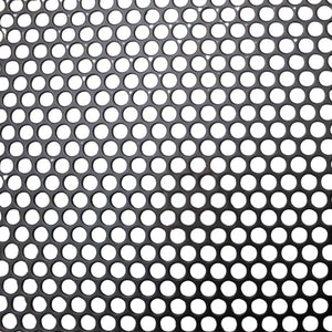2' x 4' Black Metal Finish Mesh Grill Sheet Staggered Row with 3/16" Holes