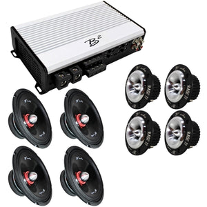 B2 Audio RAGE 1200.4 Amplifier + RIOT8P 8" Midrange + RAGE T1 NEO Tweeter Combo