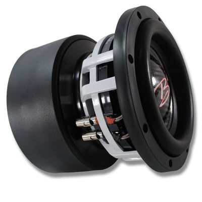 B2 Audio RAMPAGE Competition Series 6.5" 1000 Watt RMS Carbon Fiber Dual 2-Ohm 2" Voice Coil Subwoofer