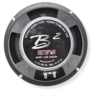 B2 Audio RIOT Series 8" 4-Ohm 150W RMS Mid-Range Speakers UV/Water Resistant Cone, Sold in Pairs RIOT8PWR