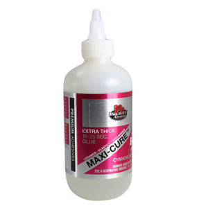 1/2 - 8 oz Maxi-Cure Extra-Thick CA Glue - High-Strength Adhesive
