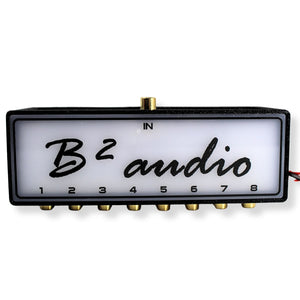 B2 Audio Cockbox 1-to-8 Pair RCA Splitter Distribution Block w/ RGB LED Lights