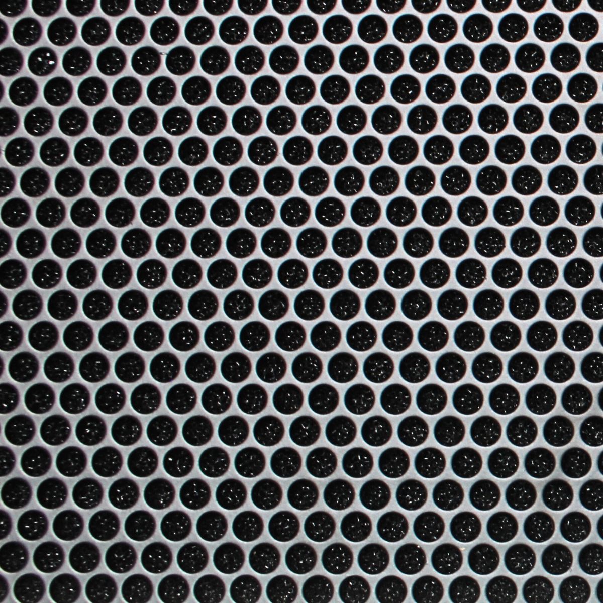 2' x 4' Black Metal Finish Mesh Grill with Foam Staggered Rows and 3/16" Holes