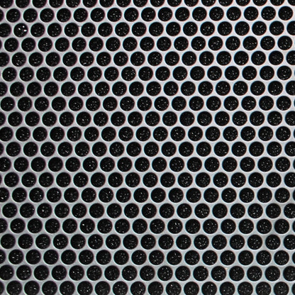 2' x 4' Black Metal Finish Mesh Grill with Foam Staggered Rows and 3/16" Holes