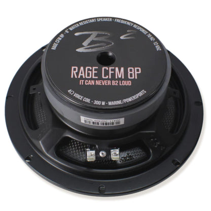 B2 Audio RAGE 1200.4 V2 4-Channel Amplifier w/RAGE8-CFM 8" Speaker Sets COMBO-16