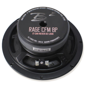 B2 Audio RAGE 1200.4 V2 4-Channel Amplifier w/RAGE8-CFM 8" Speaker Sets COMBO-16