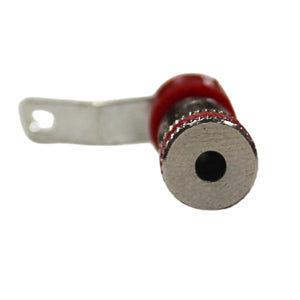 12 Gauge Brass Nickel Plated Positive Red Speaker Push Terminals Quick Connect