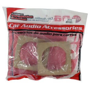 Pair of Universal 4.5" MDF Wood Speaker Spacer Rings for Custom Audio Installation