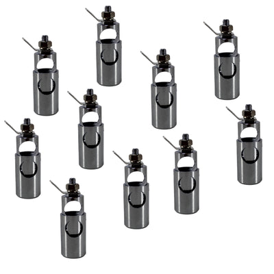 5 Pairs of 4 Gauge Brass/Nickel Plated Speaker Push Terminals (10 pcs)