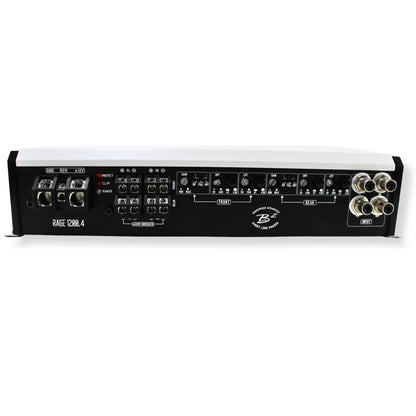 B2 Audio RAGE 4-Channel 1200 Watt 2-Ohm Class D Full Range Amplifier