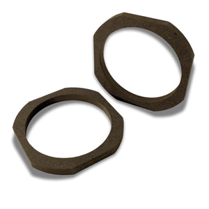 Pair of Customizable Universal 5.25" MDF Wood Speaker Spacer Rings Installation