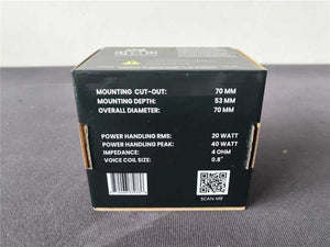 B2 Audio RIOT 2.5 Mini Woofer 2.5" 4 Ohm Loudspeaker 20W RMS Aluminum Basket