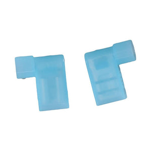 100 Pack 14 to 16 Gauge Blue Flag Spade Female Terminals 90 Degree Connectors