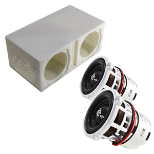 Dual Ported Subwoofer Box Enclosure w/2x B2 Audio Rampage RC2 2" Mini Subwoofers