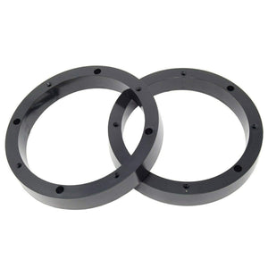 8.5" Black Plastic Speaker Spacer Ring Pair Universal Fit for Custom Installation
