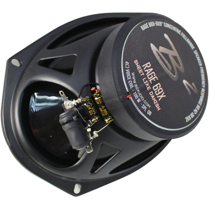 B2 Audio RAGE Series Pair of 6x9" 4-Ohm 100 Watt RMS Coaxial Mid To High End Speakers RAGE69X