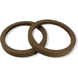 8" MDF Wood Speaker Spacer Rings Pair with Bezel Design AP-RING-8BZ for Installation