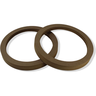 8" MDF Wood Speaker Spacer Rings Pair with Bezel Design AP-RING-8BZ for Installation