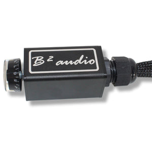 Official B2 Audio Aluminum Cased 30" RCA Bass Knob Black with B2 Logo