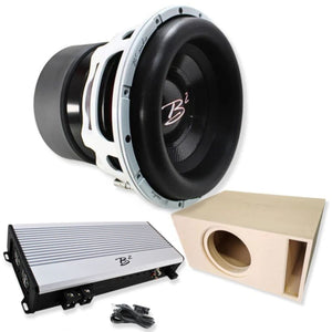 RAGEXL 12" D1 3500W RMS Subwoofer + S12ELITE Enclosure + 4800W Mono Amp B2 Audio
