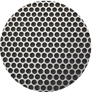 2' x 4' Black Metal Finish Mesh Grill with Foam Staggered Rows and 3/16" Holes