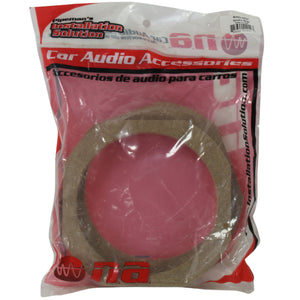 Pair of Customizable Universal 5.25" MDF Wood Speaker Spacer Rings Installation