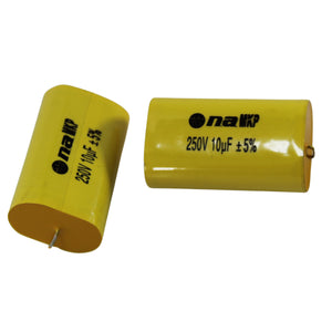 25 Pack of 10uF 250V 4000Hz at 4 Ohm Metalized Film Capacitor Bass Blockers