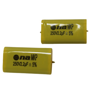 25 Pack of 2.2uF 250V 18100Hz at 4 Ohm Metalized Film Capacitor Bass Blockers