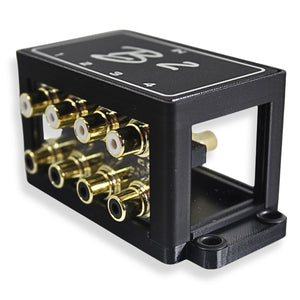 B2 Audio 1-to-4 Pair Cockbox RCA Splitter Distribution Block