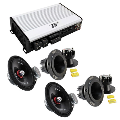 B2 Audio RAGE 1200.4 Amplifier + RIOT8P 8" Midrange + RAGE H1 Neo Tweeter Combo
