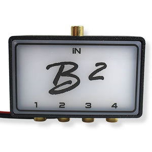 B2 Audio Cockbox 1-to-4 Pair RCA Splitter Distribution Block w/ RGB LED Lights