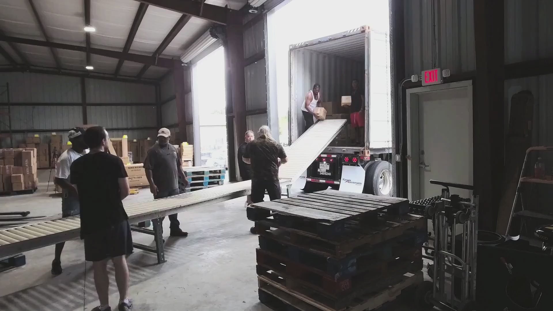 Video of B2 Audio Inventory arriving at our warehouse and the truck being unloaded.