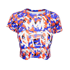 B2 Audio USA Camo Print Crop Tee