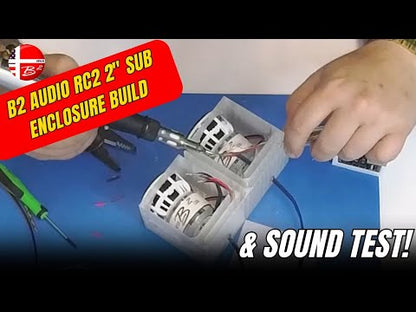 Dual Ported Subwoofer Box Enclosure w/2x B2 Audio Rampage RC2 2" Mini Subwoofers