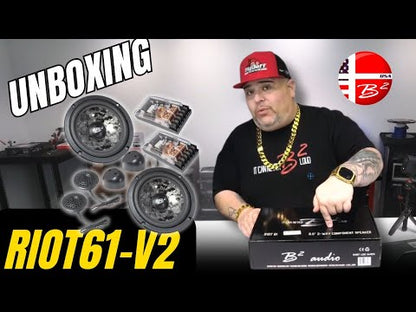 B2 Audio RIOT Series V2 6.5" 100 Watt RMS 4-Ohm Component Set With 1" Wide Band Tweeter & Crossover RIOT61