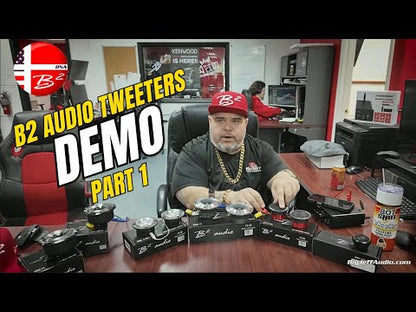 B2 Audio RAGE Series Pair of 1" 4-Ohm 100 Watt RMS Neodymium Horn Tweeters, OD 3.85" RAGE H1 NEO