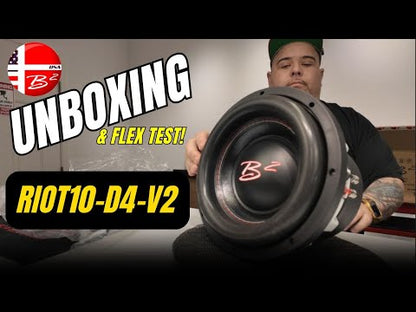 B2 Audio RIOT Series V2 10" 750 Watt RMS Dual 4-Ohm 3" Voice Coil Subwoofer