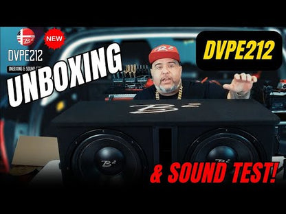 B2 Audio Dual 12" 1000W RMS Dual 2 Ohm Vented Loaded Subwoofer Enclosure DVPE212