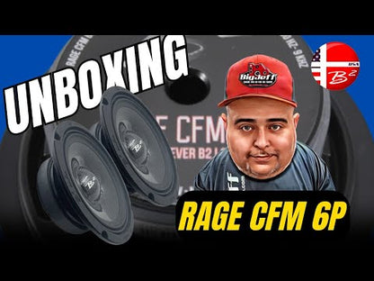 B2 Audio 6.5"  Carbon Fiber Marine, Motorcycle, Powersports, 3.3-Ohm Shallow Mount Speakers, Sold in pairs RAGE6CFM