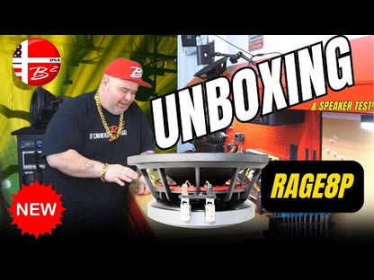 B2 Audio RAGE Series 8" 4-Ohm 250 Watt RMS Mid-Range Speakers UV-Coated Cone, Sold in Pairs RAGE8P